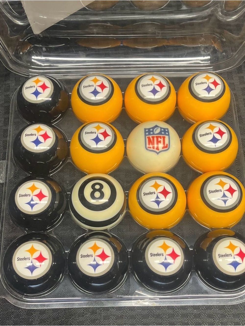 Pittsburgh Steelers Billiard Ball Set - Yellow & Black